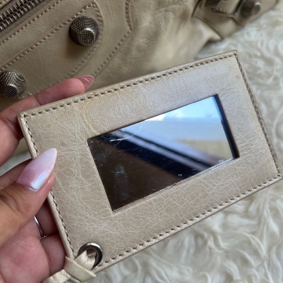 Rare Balenciaga Giant Studs Work City Bag off white/beige SHW - Picture 11 of 12